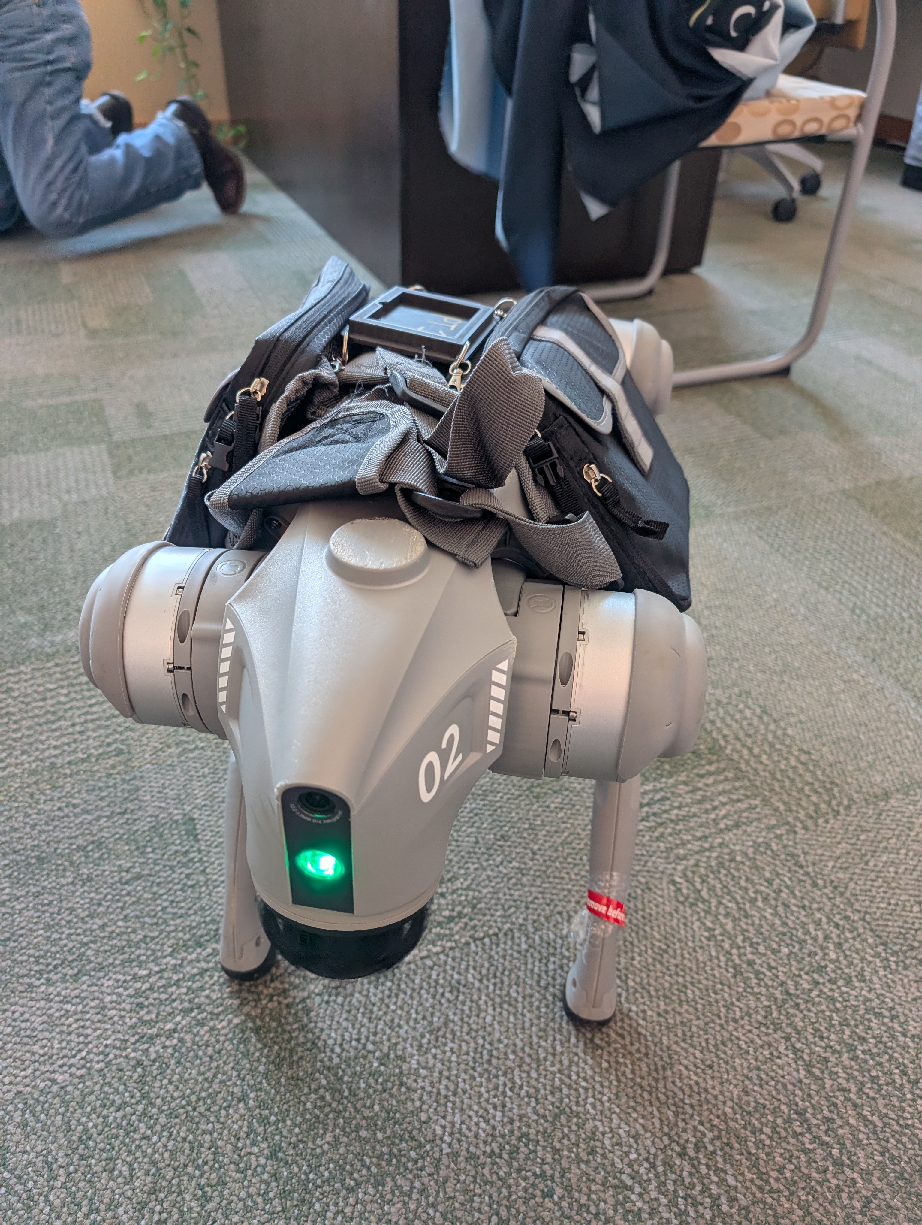 Visual for chemical sniffer robot dog attachment